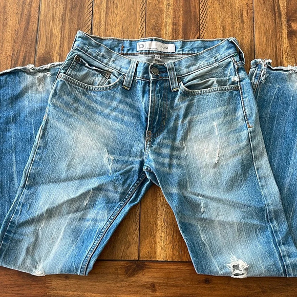 B by Bullhead Mens Slim Blue Denim Distressed jeans size 28 x 30 - Picture 1 of 16